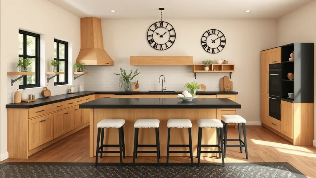 cuisine ouverte bois