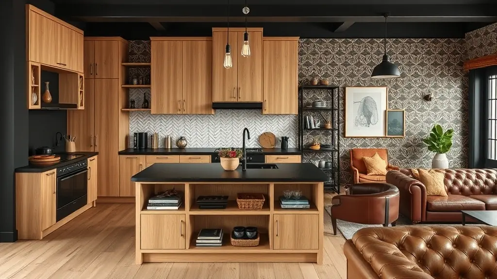 7-cuisine-bois-avec-ilot-deporte_F cuisine bois avec ilot déporté